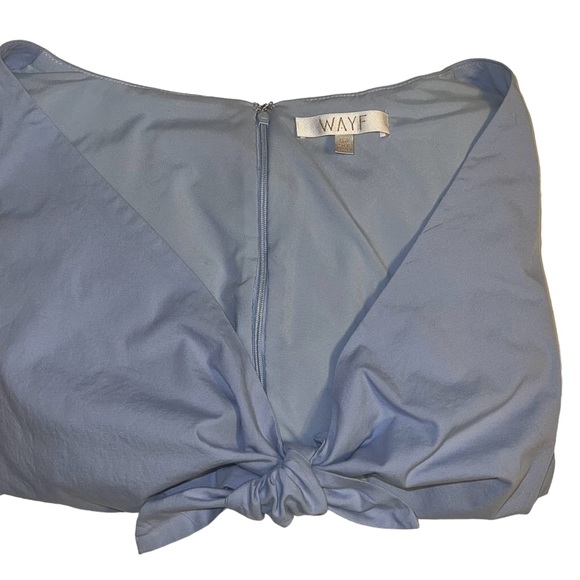 WAYF Dusty Blue Peggy Twist Cut-Out Midi Dress Sz M - Picture 11 of 11